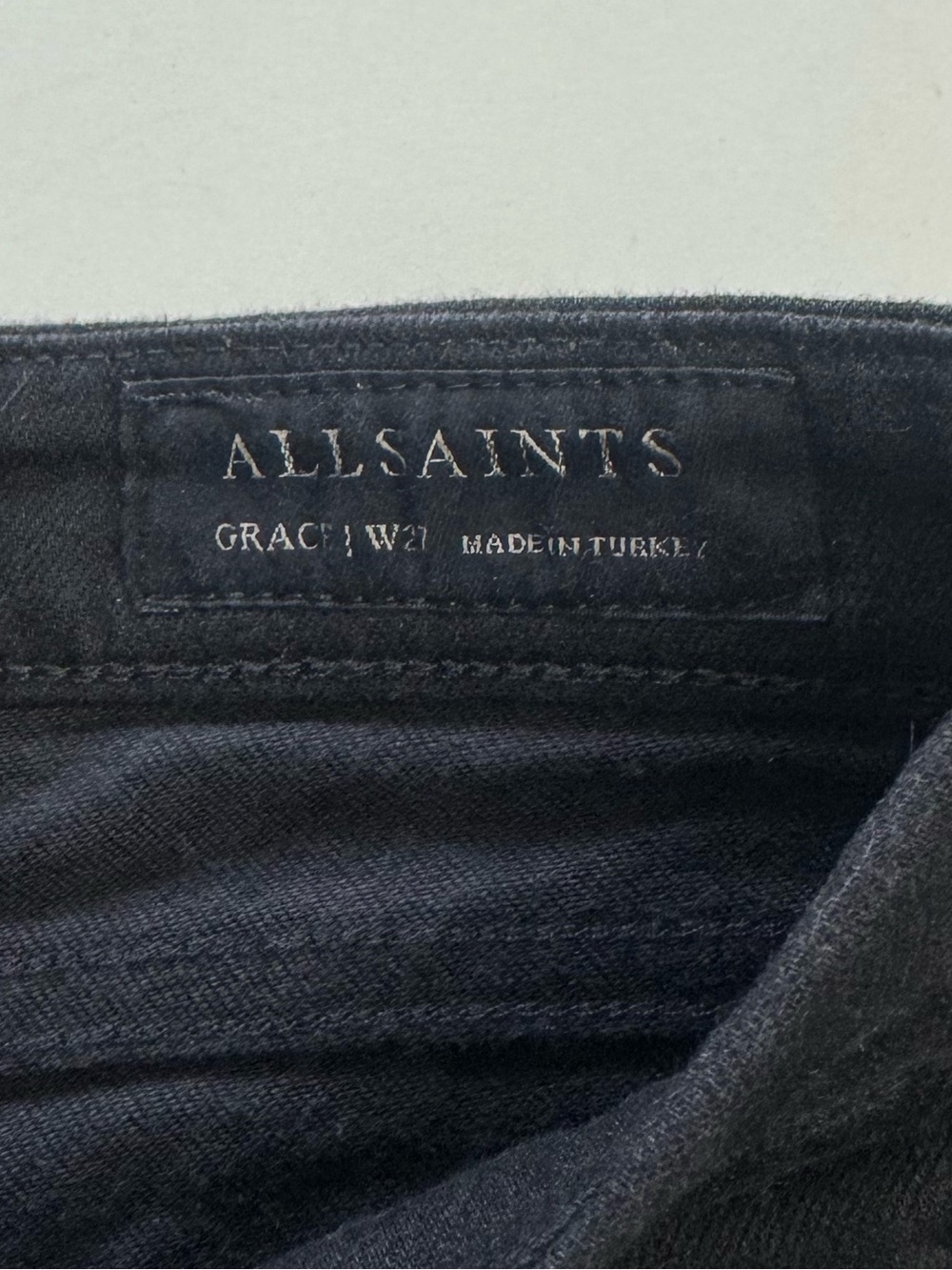All Saints Allsaints Women’s Sz 27 Black High Rise Skinny Denim Jeans - Picture 3 of 6